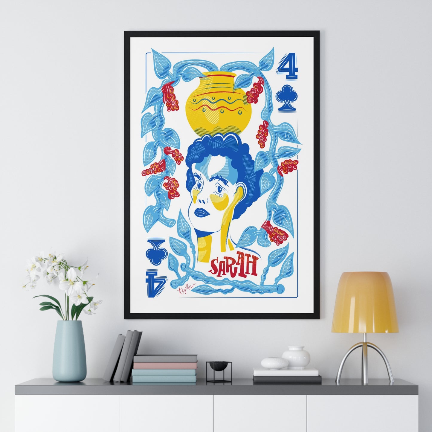 Sarah, the Matriarch: Premium Framed Vertical Print