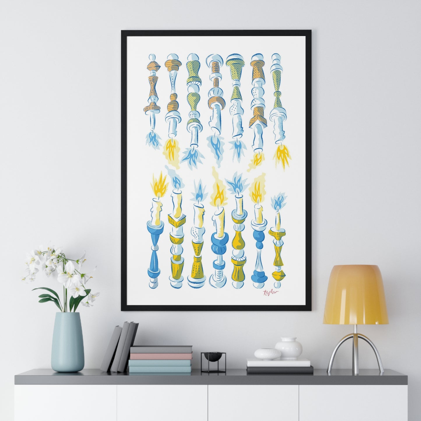 Up and Down: Premium Framed Vertical Print