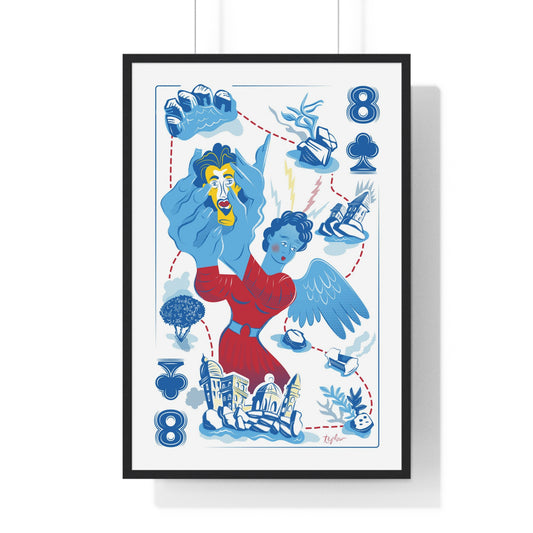 The Angel of Death arrives in eight flights: Premium Framed Vertical Print