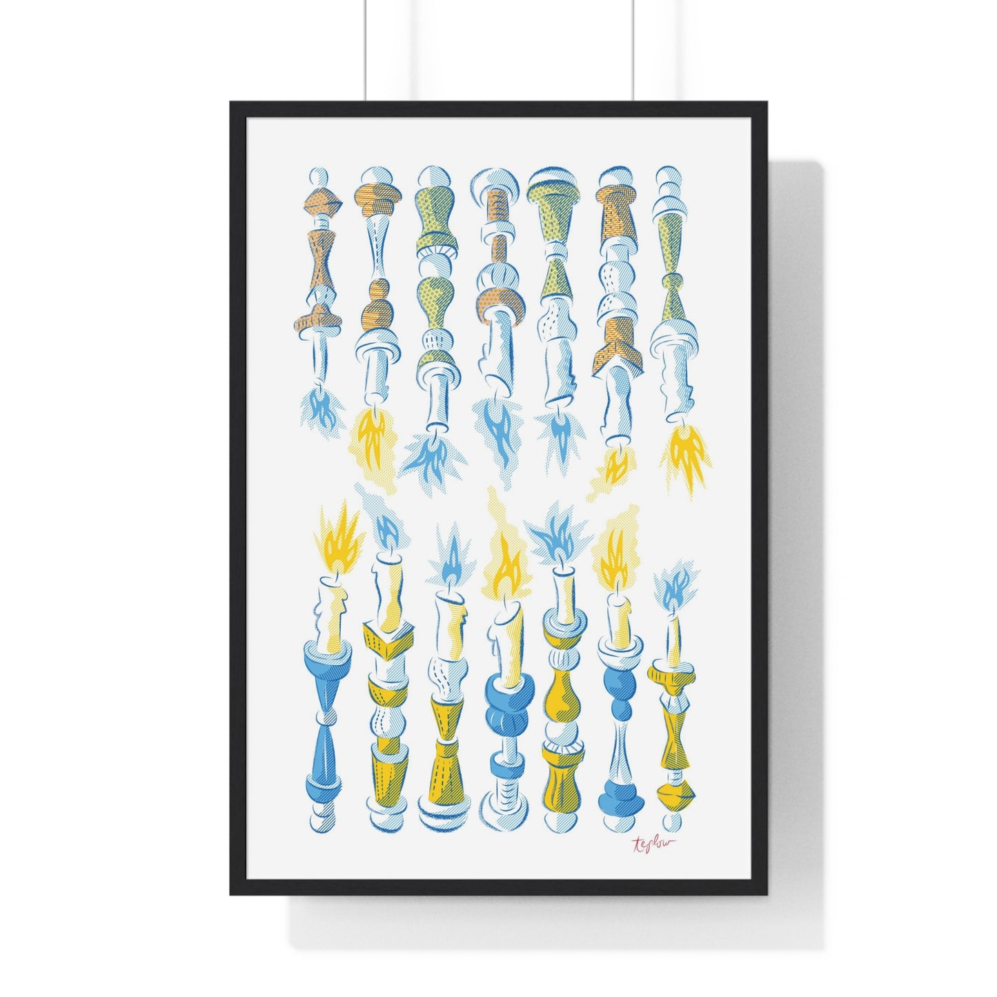 Up and Down: Premium Framed Vertical Print