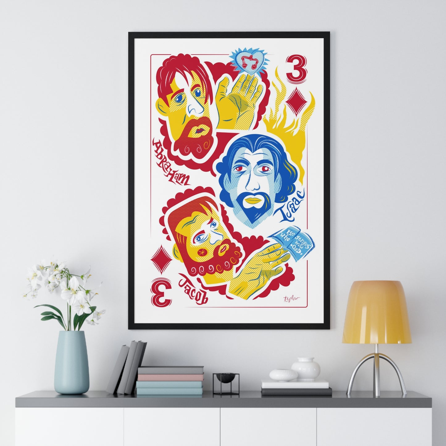 Abraham, Isaac and Jacob, the three patriarchs: Premium Framed Vertical Print