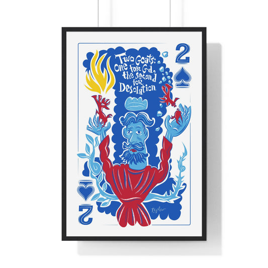 Two Goats: one for G-d, the second for desolation: Premium Framed Vertical Print